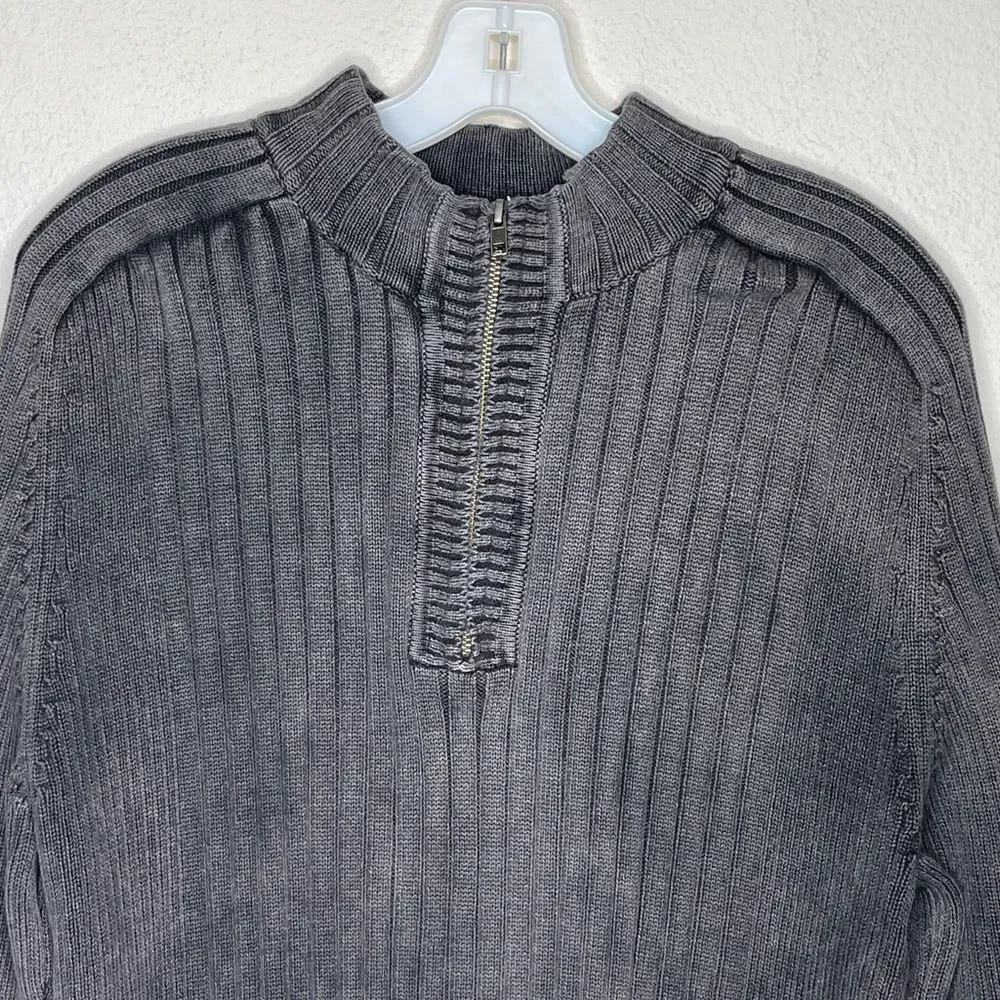 Roundtree & Yorke Casuals Ribbed Zip Neck‎ Sweater